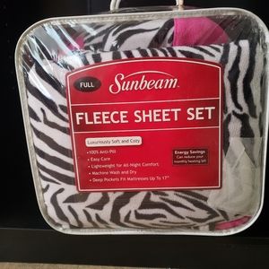 Sunbeam Full Fleece Sheet Set